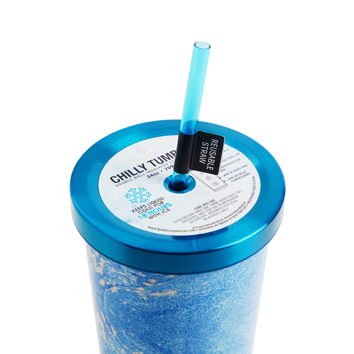 24 oz Marble Chilly Tumbler