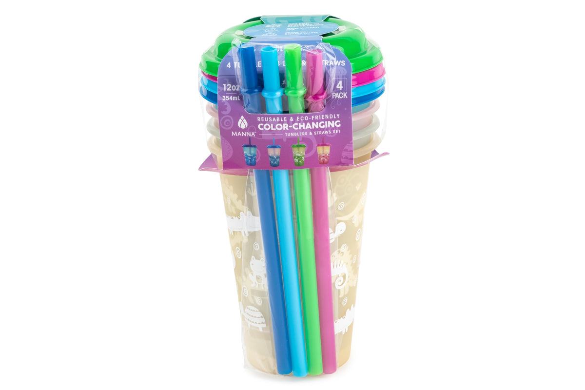 4-Piece Kid's Animals Color-Changing Cup Set
