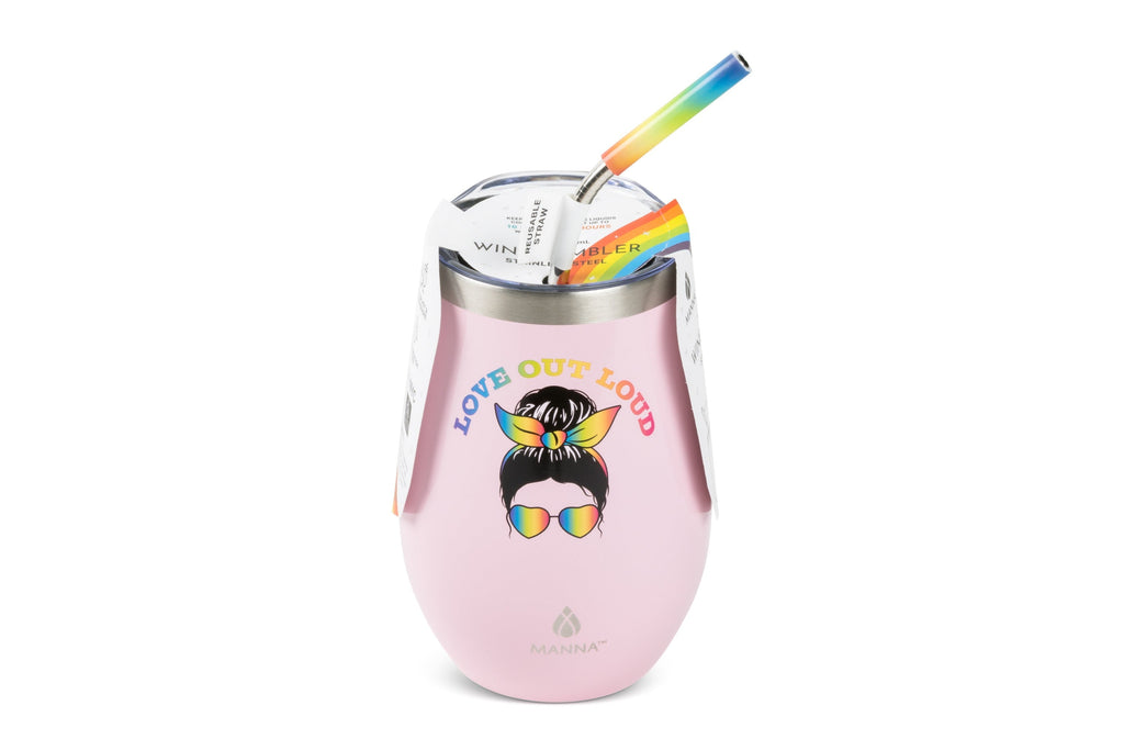 17 oz Straw Wine Tumbler, Pride Collection