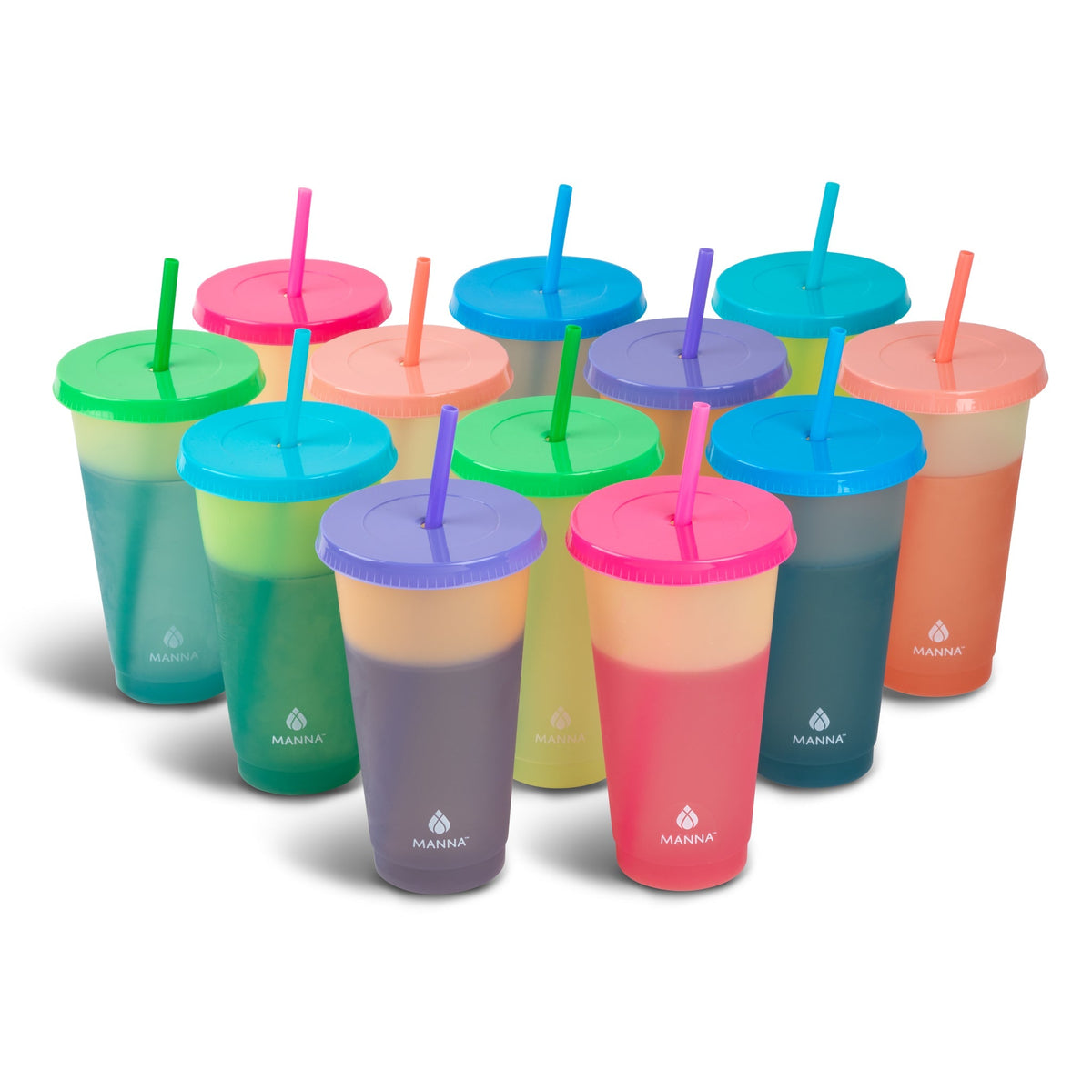 24-Piece Rainbow Color-Changing Cups