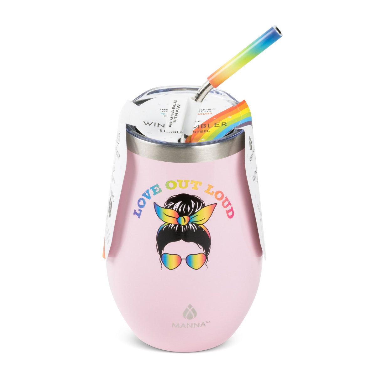 17 oz Straw Wine Tumbler, Pride Collection