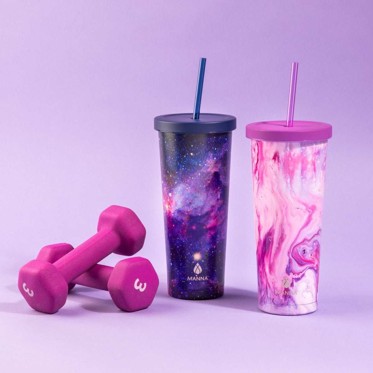 24 oz Purple Galaxy Chilly Tumbler