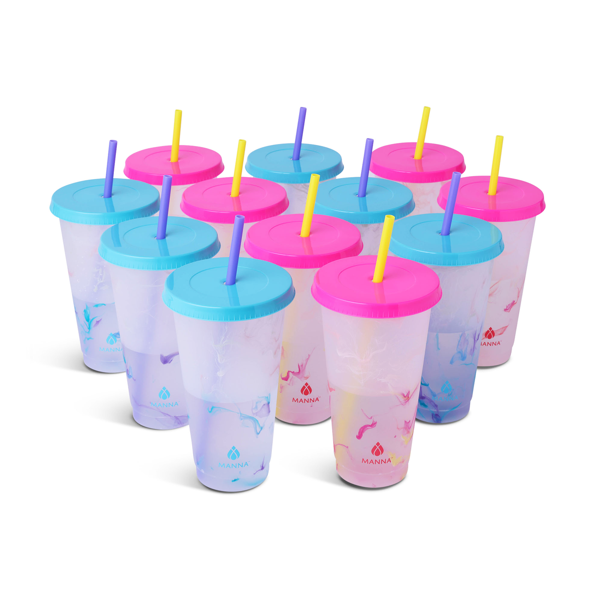 24-Piece Rainbow Color-Changing Cups