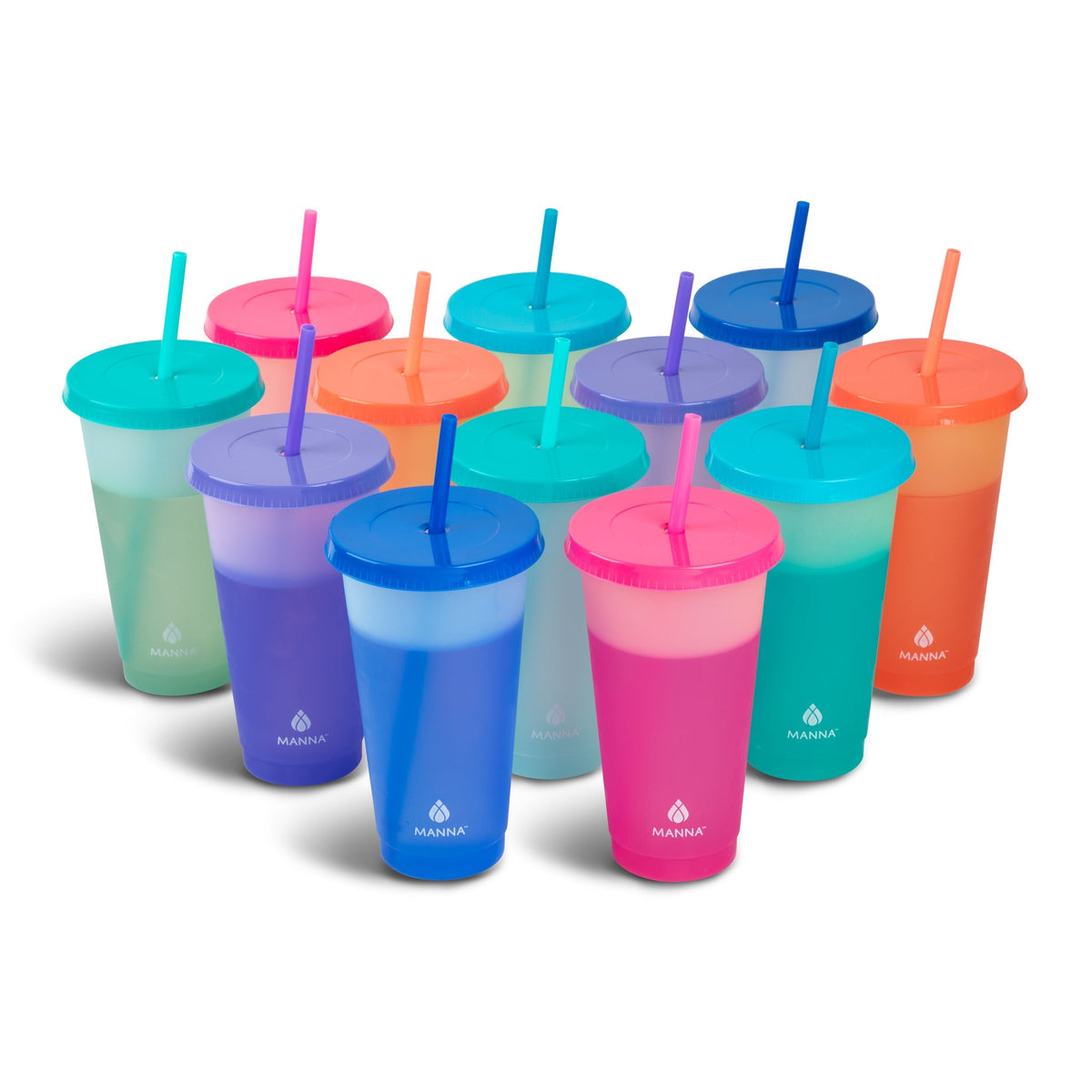 24-Piece Pastel Color-Changing Cup Set